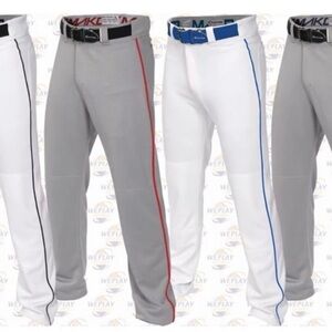 Easton Mako 2 Youth X-Large Baseball Pant White w/ Royal Piping Adjustable
